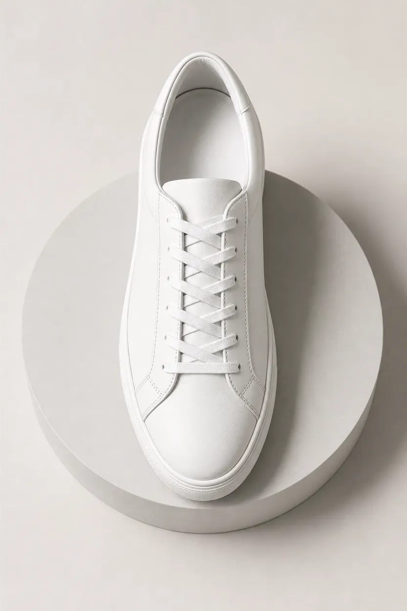 AI carousel image 2 of 3: white sneaker top-down view